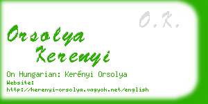 orsolya kerenyi business card